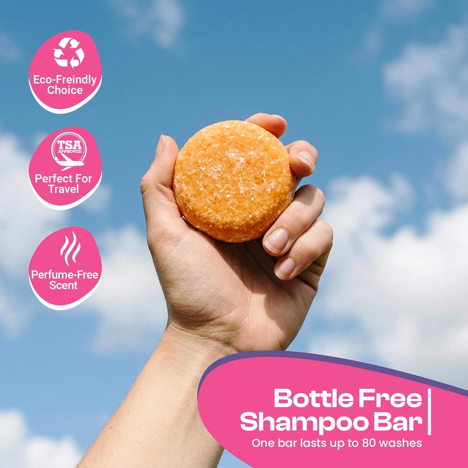 Sweet & Sassy 3 Shampoo Bars. Made in the USA. All Natural, Organic, SLS Free, Plastic Free, Safe for Color Treated Hair - Sun Kissed.