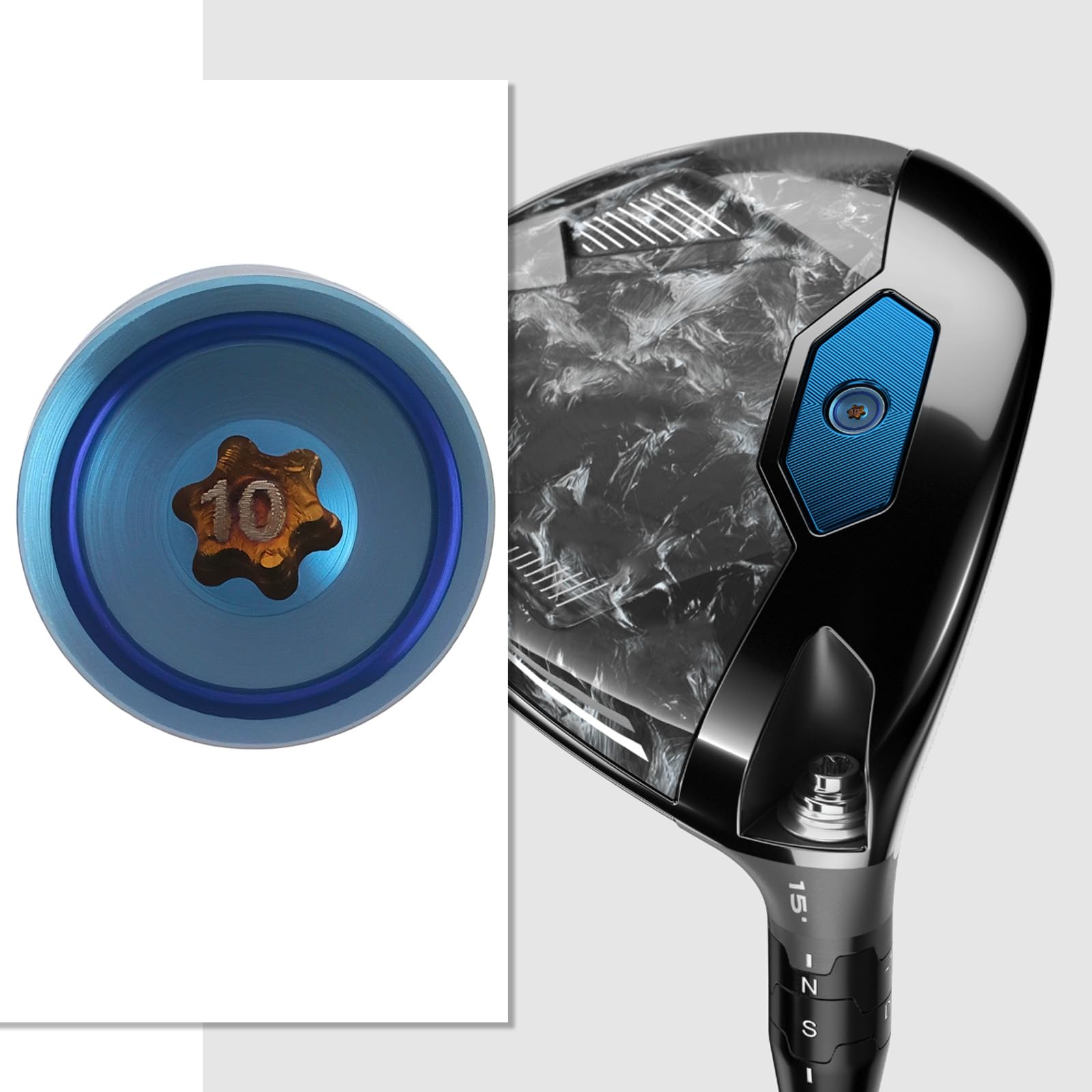1 x Golfgewicht-Schraube, Golfgewicht, kompatibel mit Callaway Paradym Ai Smoke Max Triple Diamond Driver, blau