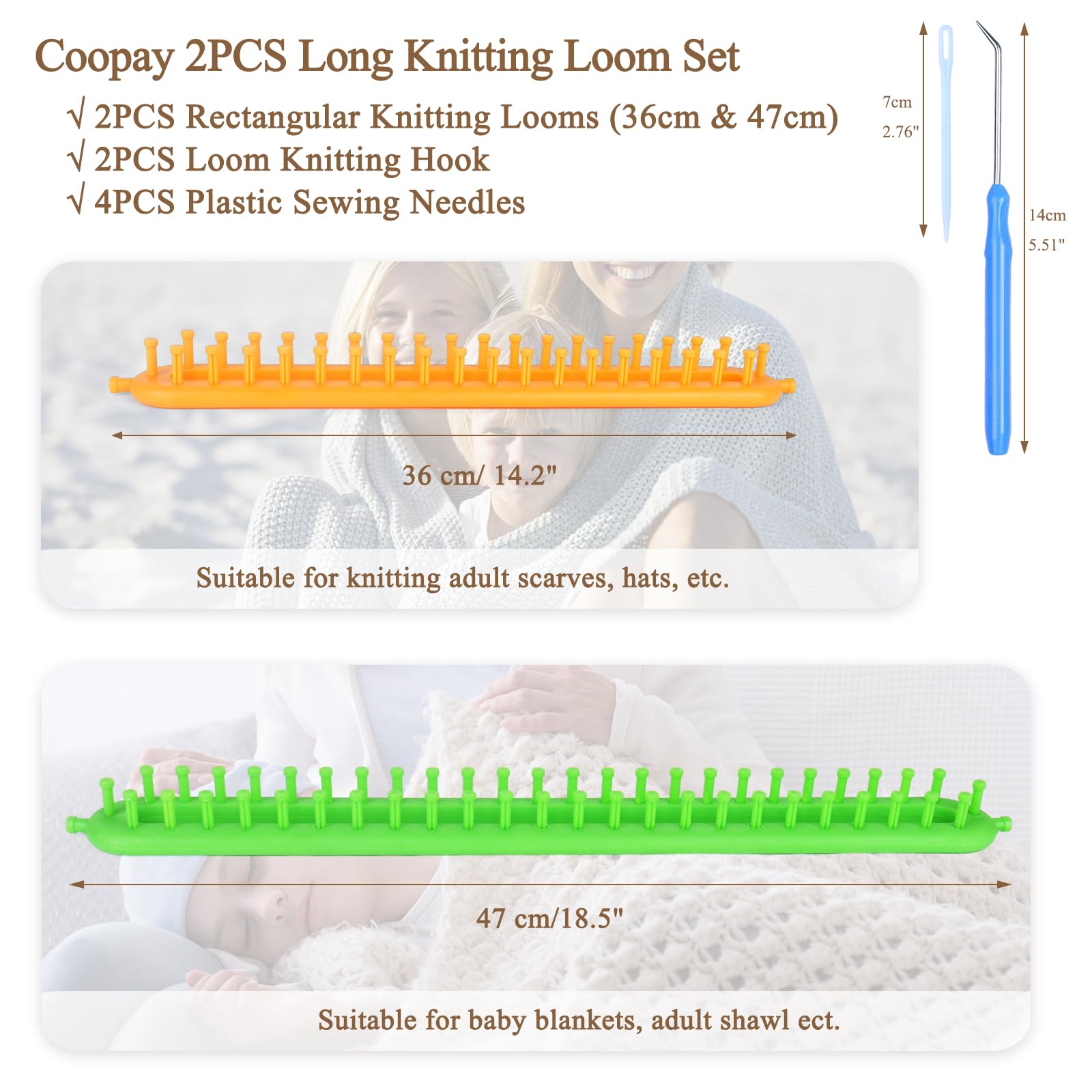 Loom Knitting Ideas Rectangle Knitting Loom Set, Knitting Loom Scarf ...