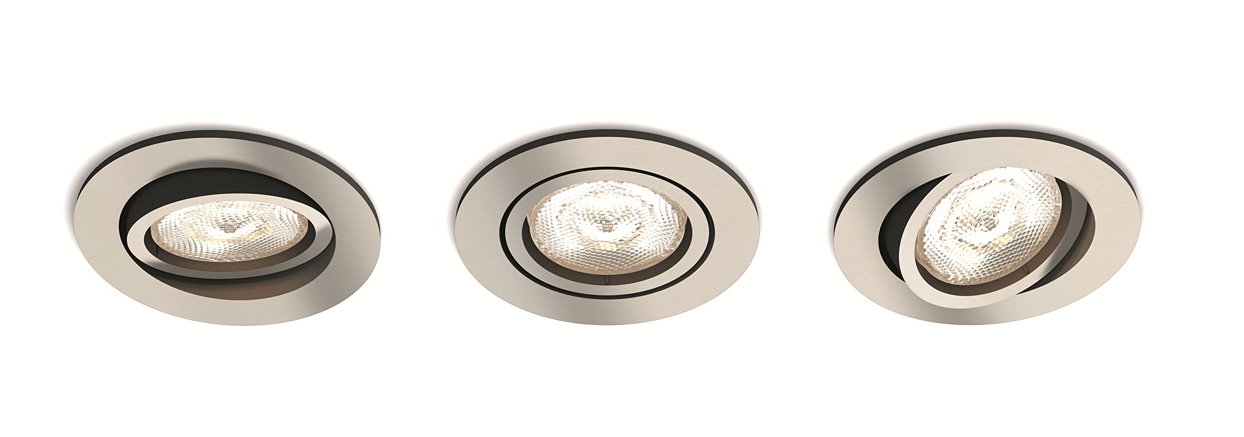 Philips myLiving Shellbark Recessed Spot Light, Nickel, GU10, 4.5 W [Energy Class A++]