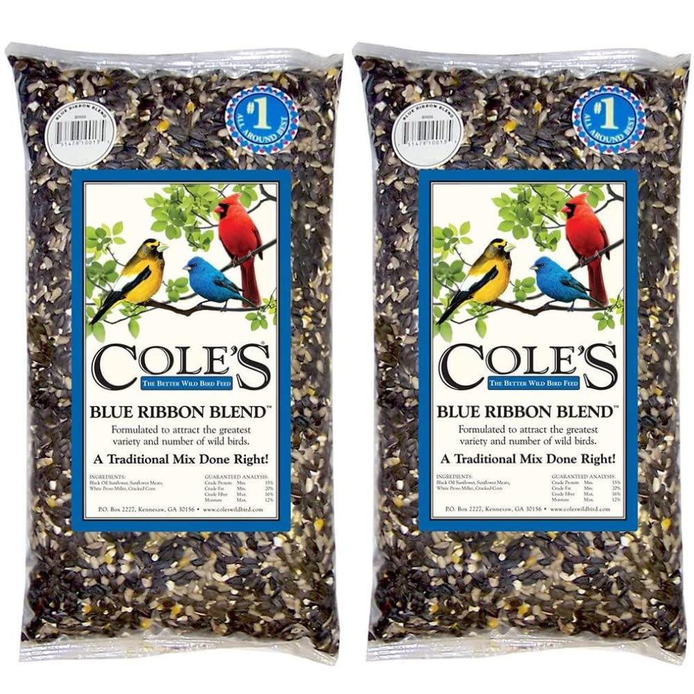 2 Set - Cole's BR20 Blue Ribbon Blend Bird Seed, 20-Pound