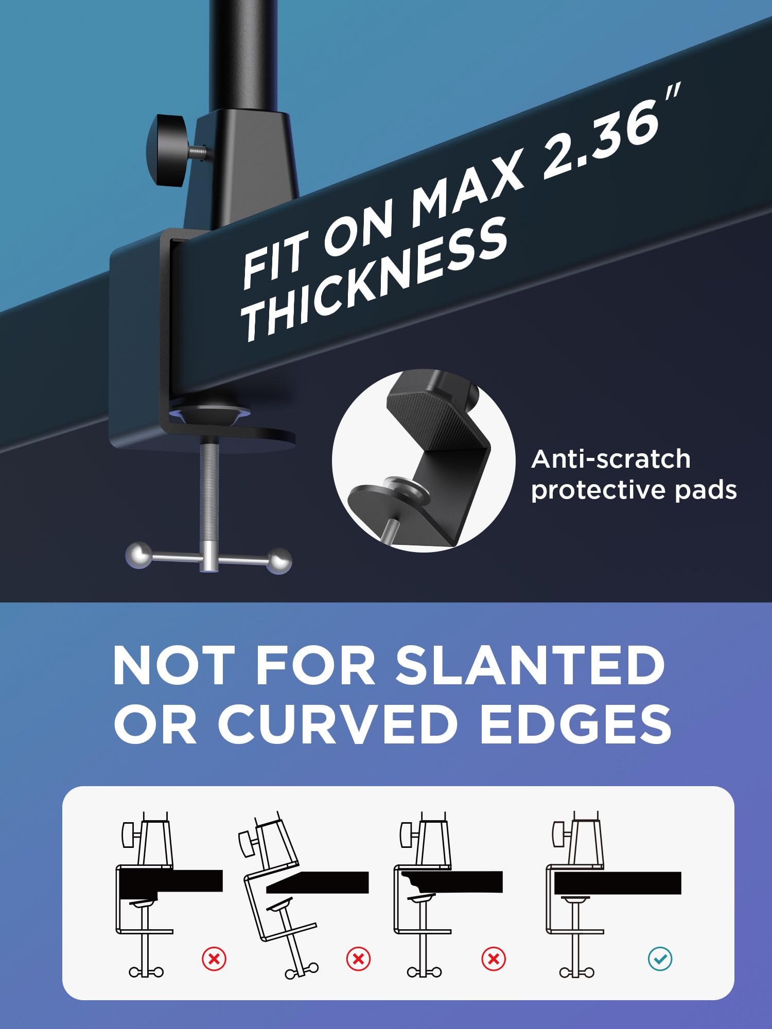 InnoGear Mic Boom Arm Microphone Stand Cable Management for Blue Yeti FIFINE AM8 K669B HyperX QuadCast S SoloCast AT2020 Shure SM7B MV7 and Other Microphone