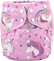 Vista 35 de Pañal de tela grande para niños de 2 a 7 años de edad, reutilizable, para bebés, niños pequeños (flor de melocotón)