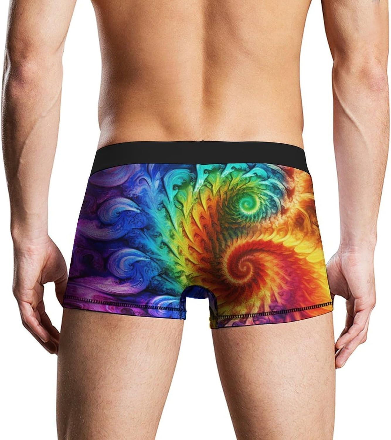 Tie Dye Men's Boxer Briefs Novelty Underwear Trunks Short Underpants