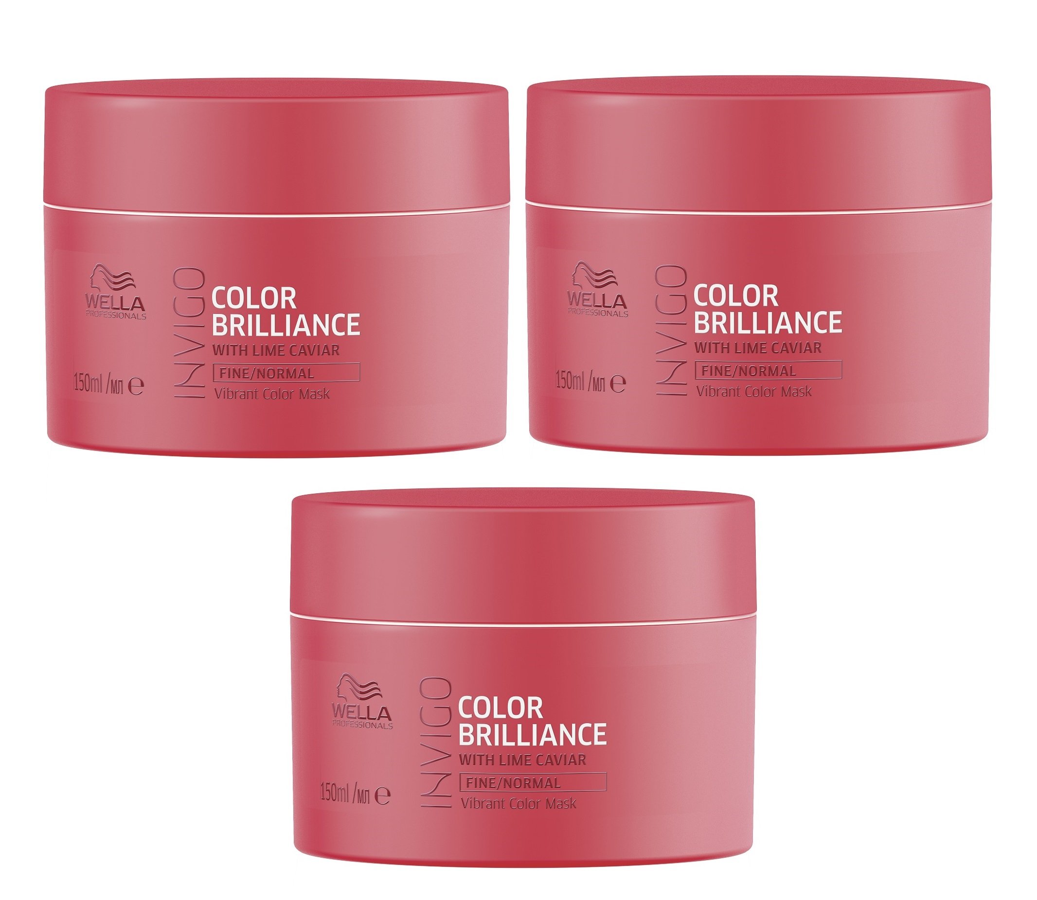 Color Brilliance Mask Invigo Wella Professionals for Thin to Normal Hair 3 x 150 ml Each = 450Ml