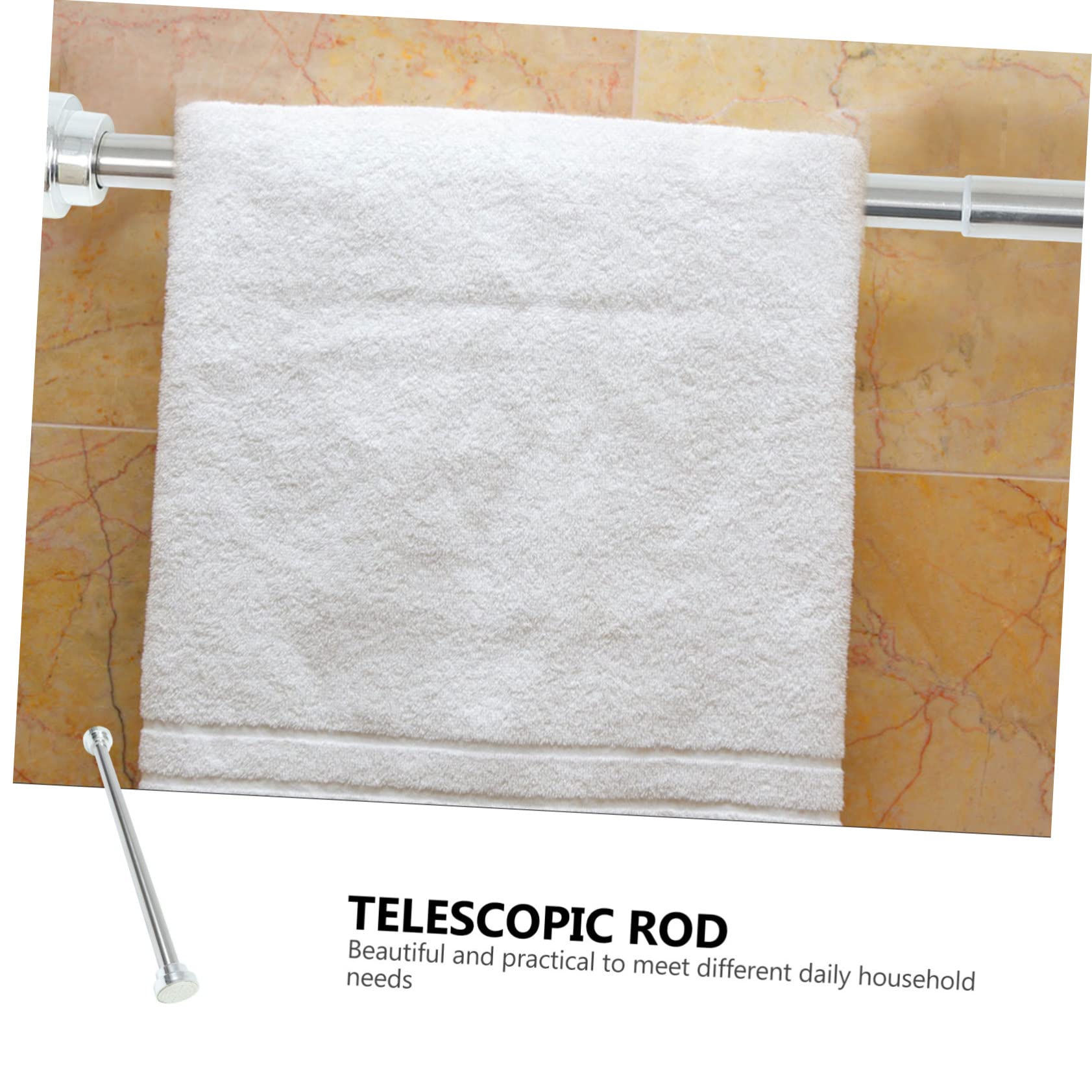 1 Barra Retráctil de Acero Inoxidable para Secar Ropa No Necesita Perforaciones Fácil de Instalar para Cortinas de Ducha Puertas Y Tendederos
