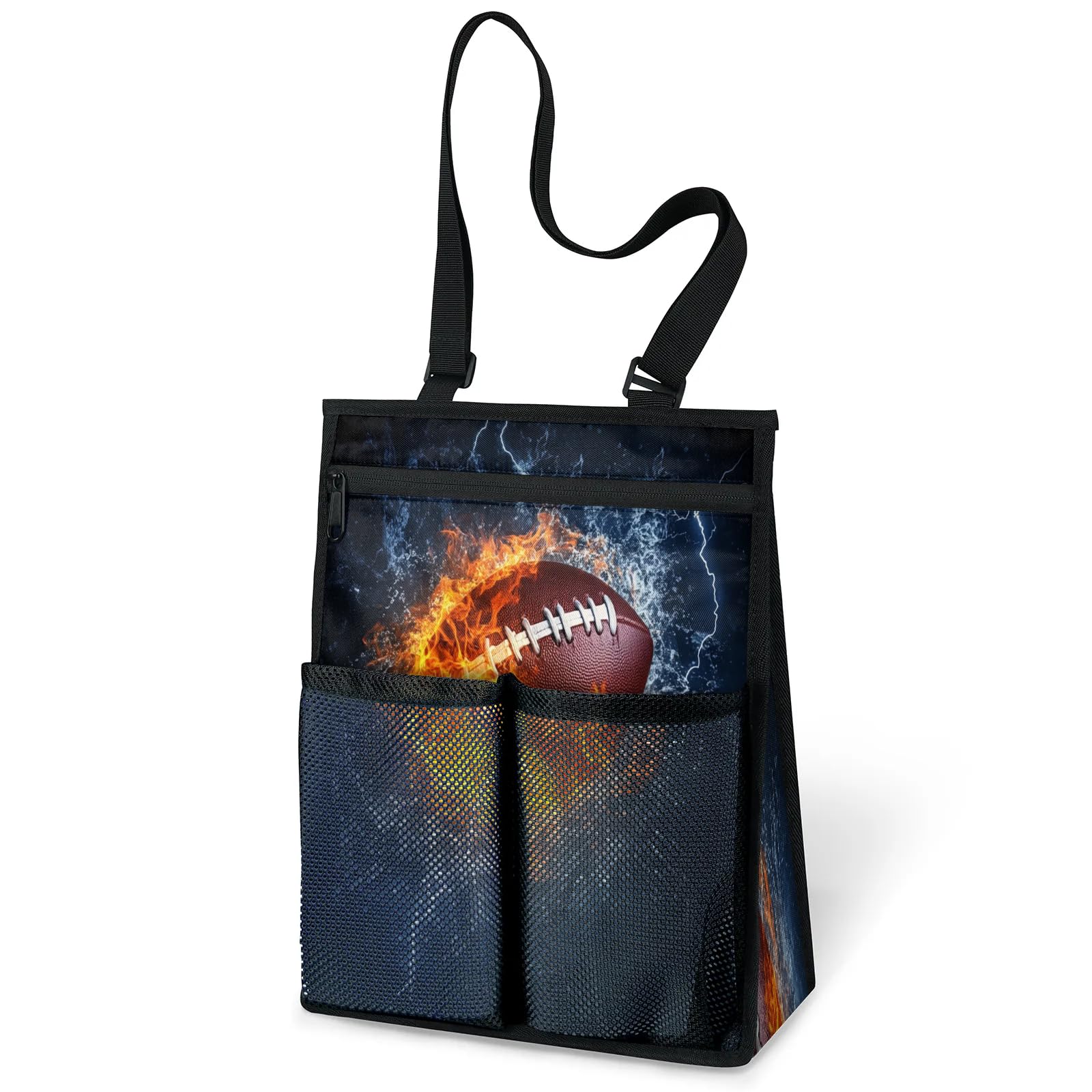 Ourtheme Creativity Sports Football Portable Shower Bag for Travel Gym Camp Beach Tote Shower Caddy Bags Hanging Toiletry