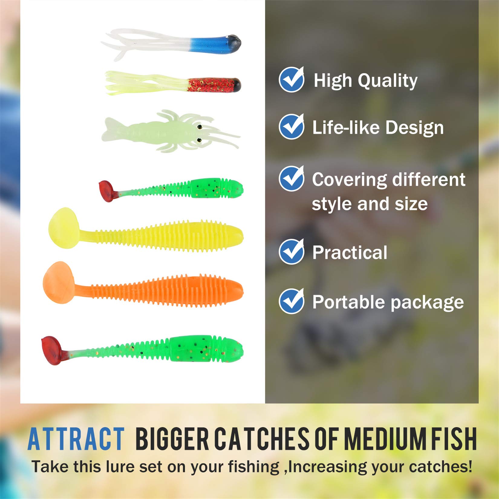 Kit Complet De 103 Appâts De Pêche Avec Boîte De Rangement - Inclut Leurres, Hameçons, Pinces - Pour Pêche En Eau Douce Et Mer
