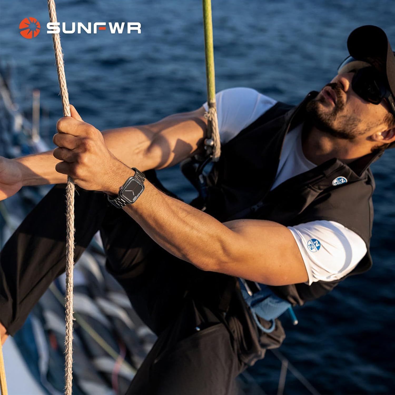 SUNFWR Compatible with Apple Watch Band 40mm 41mm 38mm 42mm(Series 10 11) for Women Men, Stainless Steel Metal iWatch Band for Apple Watch Series 11/10/9/8/7/6/5/4/3/2/1/SE/SE2/SE3 Ultra3/2/1 (No case) - Image 6