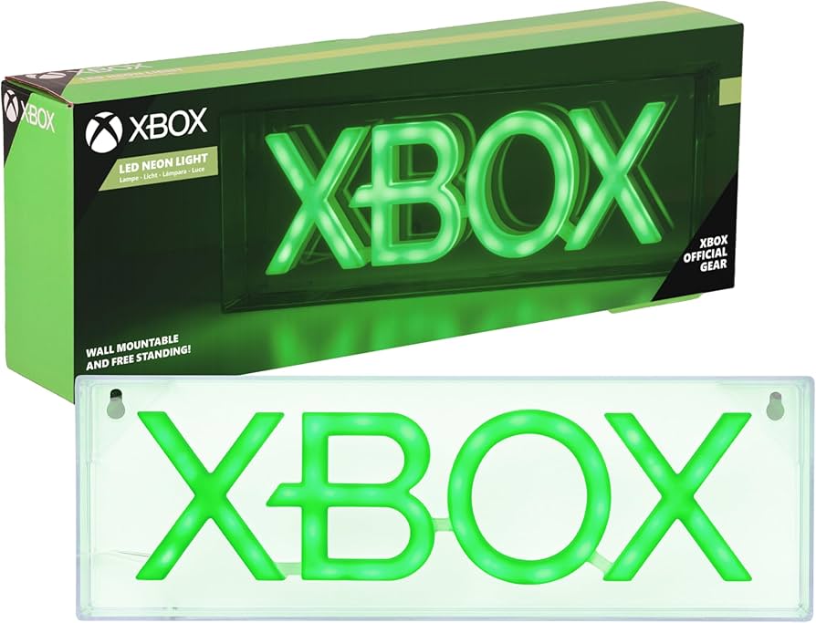 Paladone Xbox LED Neon Light, Free Standing or Wall Mountable