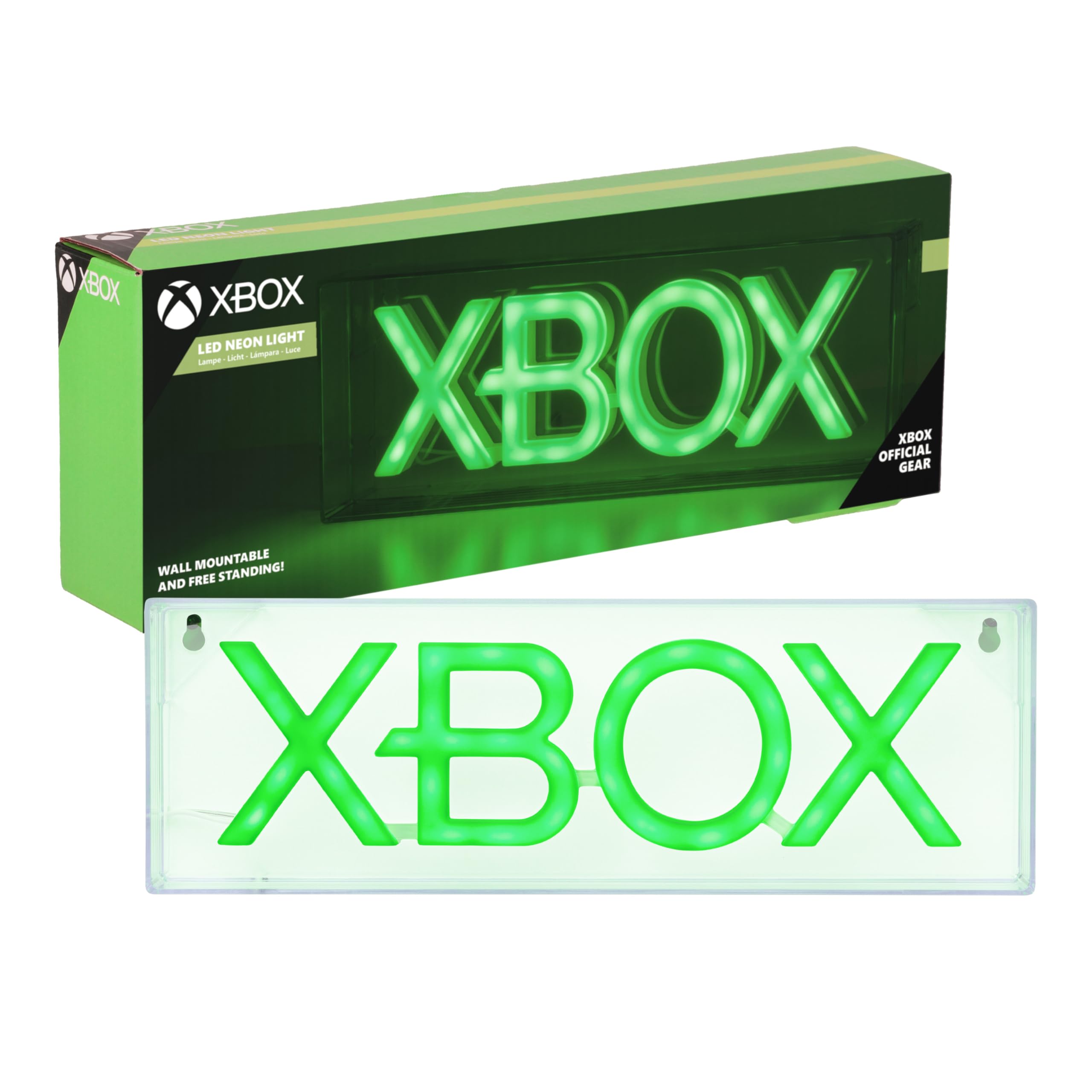 Paladone Xbox LED Neon Light, Free Standing or Wall Mountable