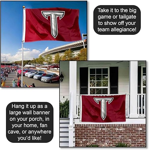 Miniatura 4 de College Flags & Banners Co. Troy Trojans Power T Bandera