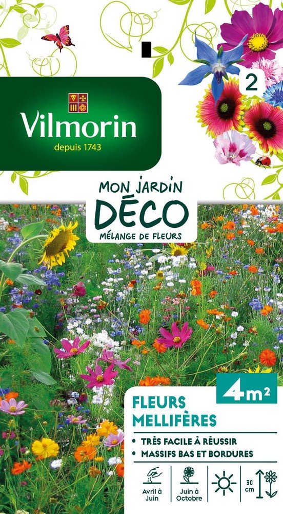 Vilmorin 5862842 Mellifère Flower 90 x 2 x 160 cm, wielokolorowy