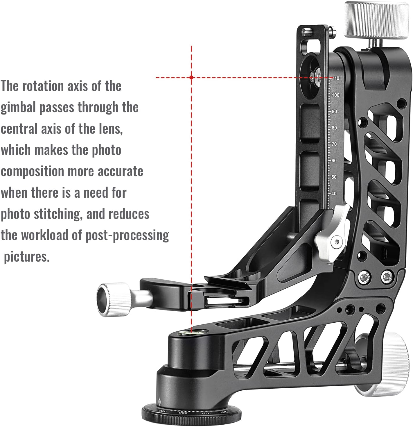GH-04 Gimbal Head Aluminum Load 66lbs(30kg for Telephoto Lenses
