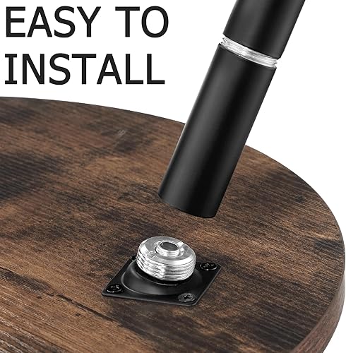 Miniatura 14 de Soporte alto para plantas, soporte de madera de mediados de siglo, mesa negra para macetas, soporte de metal para plantas, decoración moderna