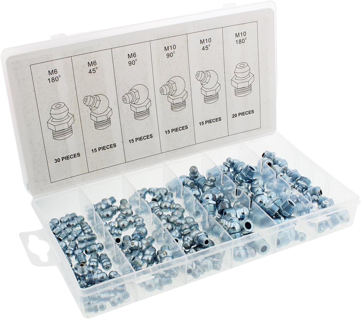 ABN Hydraulic Grease Zerk Fitting Metric 110Piece Kit