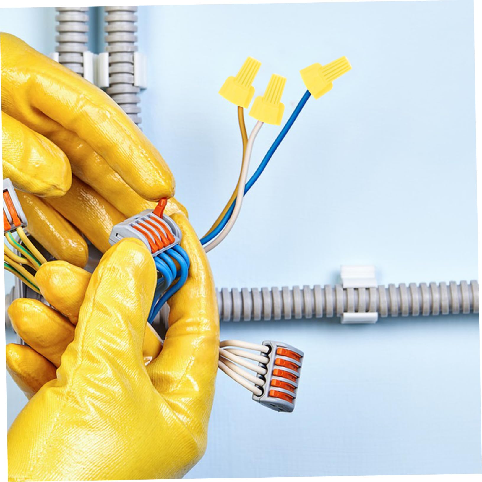 SOLUSTRE 500pezzi Connettori Elettrici Vite Per Filo Terminali Due Per Connessione Rapida Alta Affidabilità e Facilità Uso Di Connettori Per Automobili e Progetti Elettrici