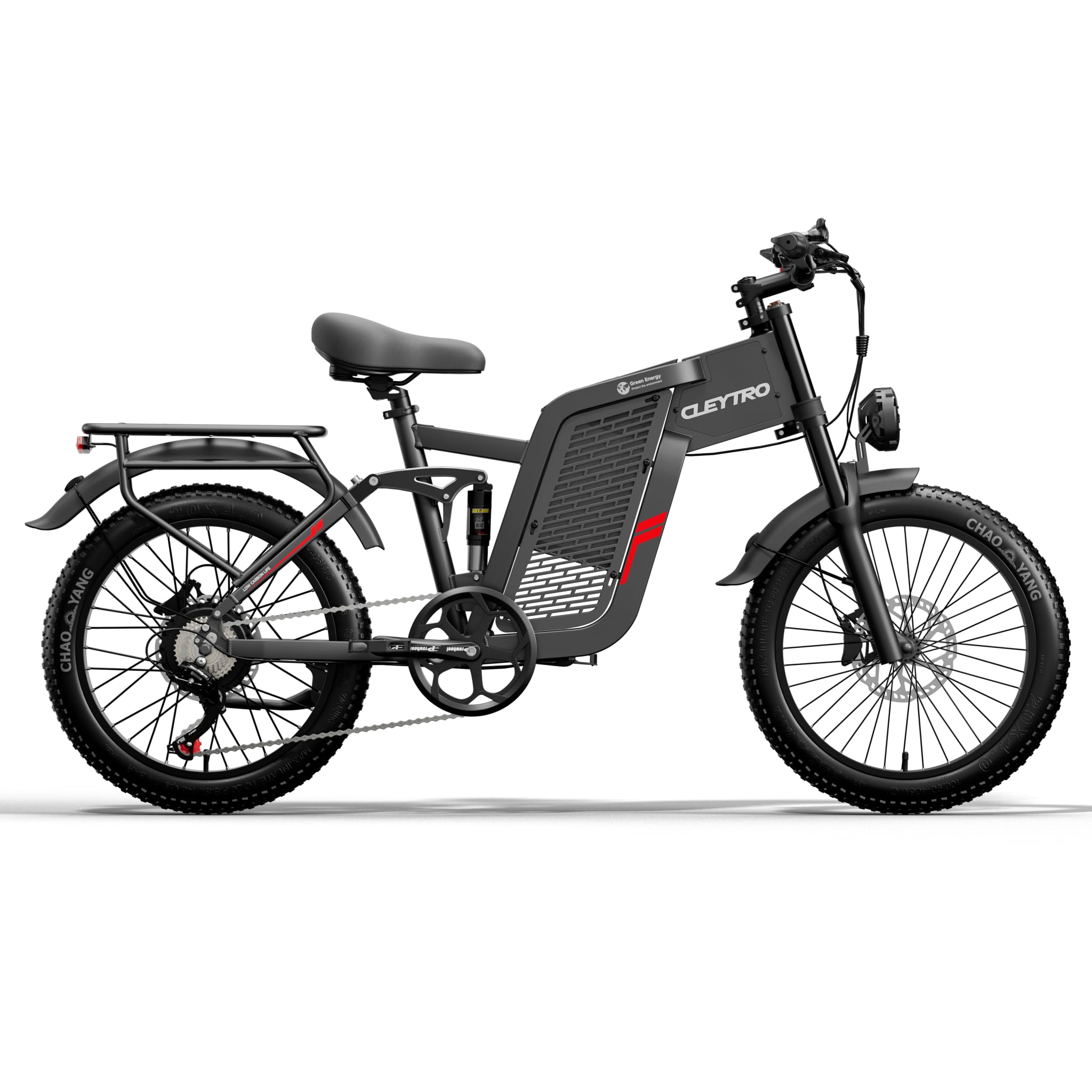 Bicicleta eléctrica para Adultos, Doble Motor, batería de Iones de Litio de 52 V24 Ah, autonomía máxima de 45 a 90 km, neumáticos Anchos de 20", suspensión Completa.