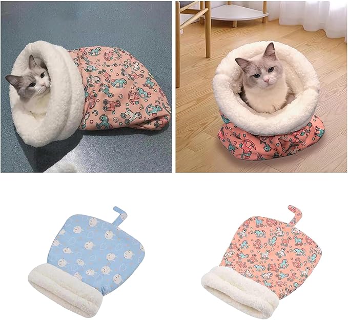 Cama Bolsa para Perros y Gatos Mediana 45x55 cm Azul miniatura 2