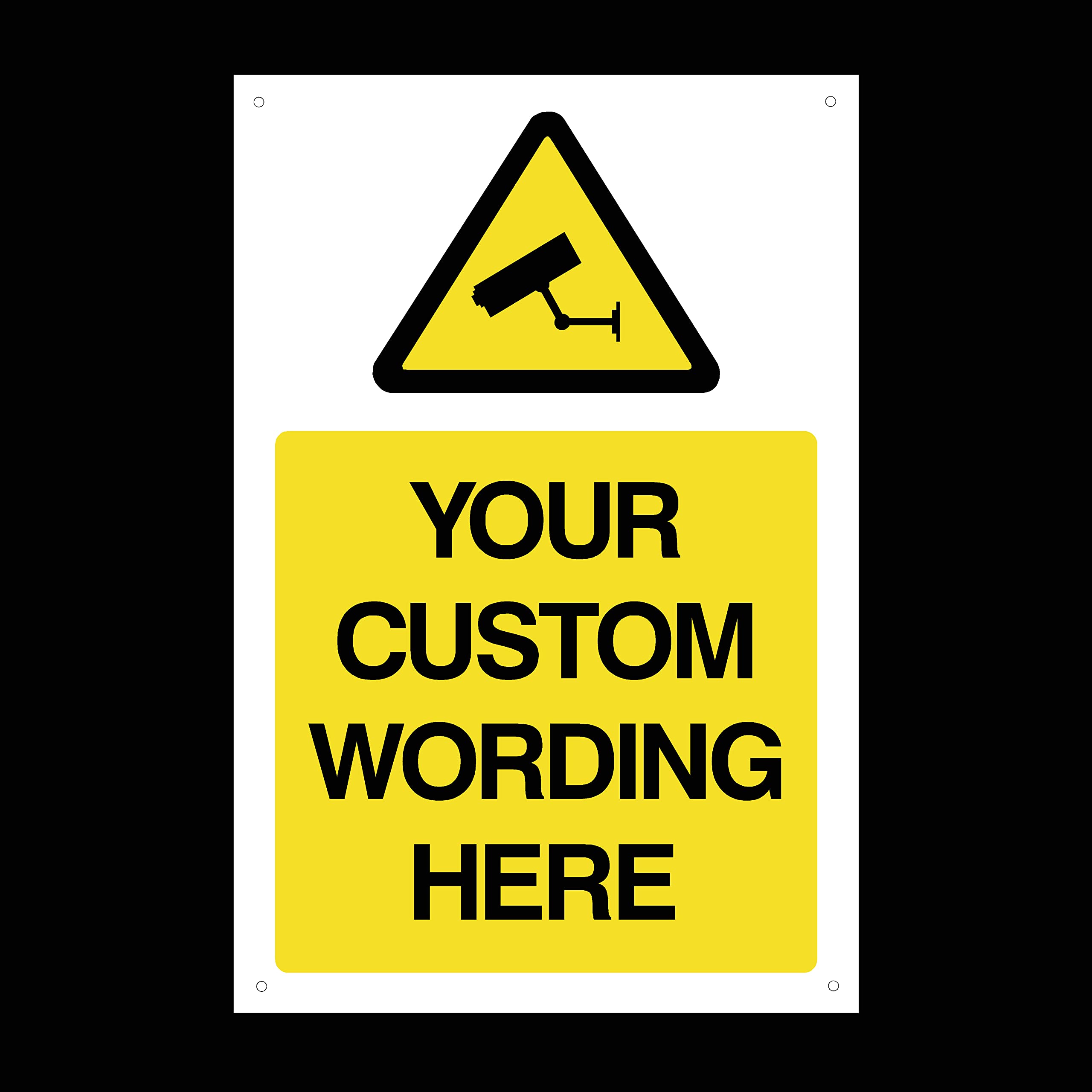 CCTV Custom Made Sign (Choose Size, Material & Text)