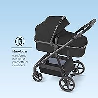 Vista 2 de Mompush Meteor2 - Cochecito de bebé 2 en 1 con modo recién nacido, compatible con adaptador de asiento de automóvil infantil incluido, cochecitos