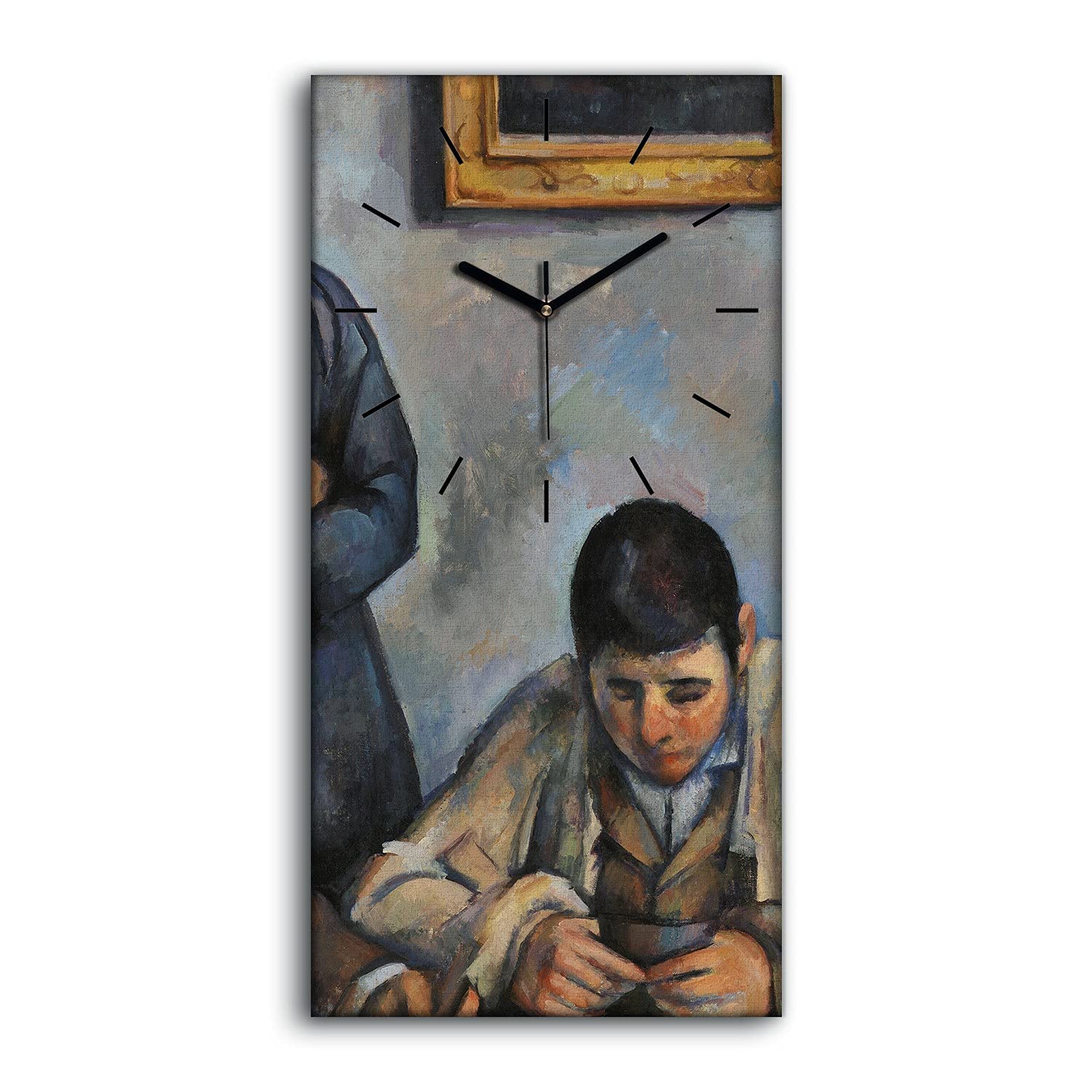 Horloge sur Toile d'art mural moderne Le Joueur de Carte avec impression haute définition