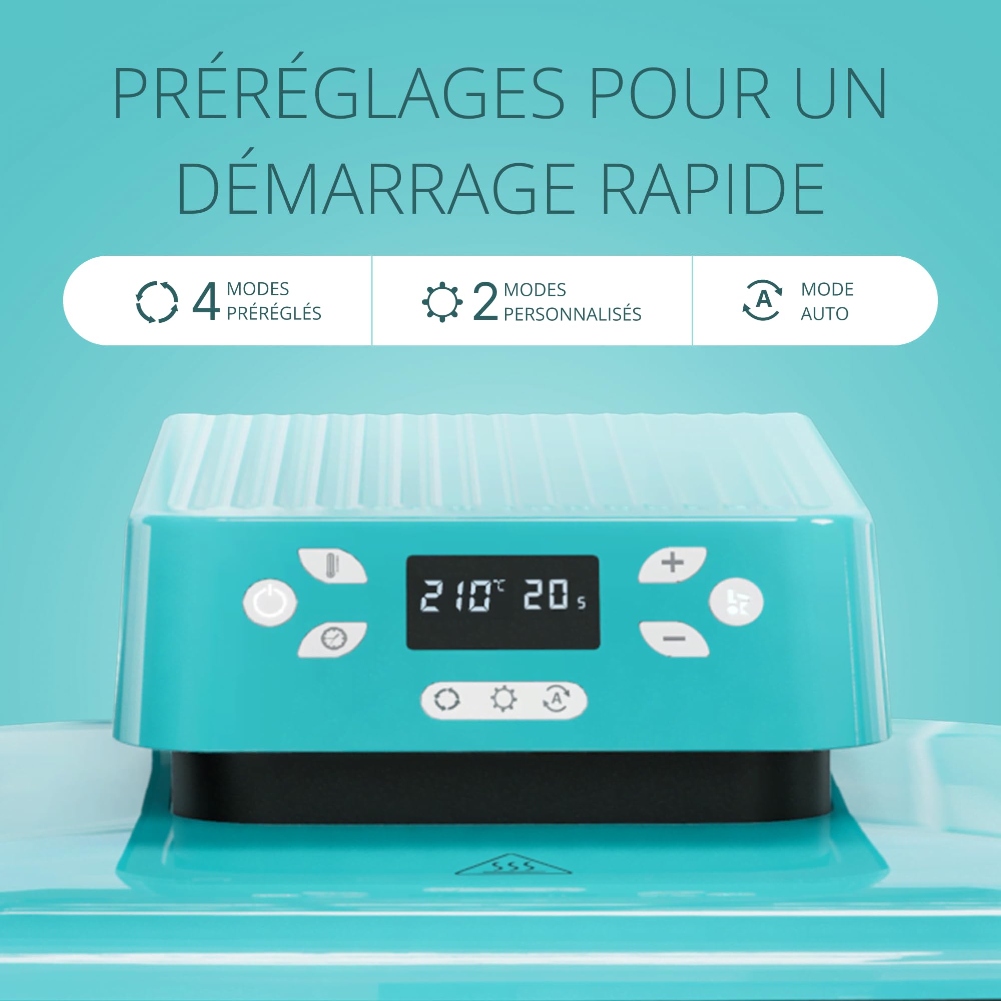 LOKLIK Presse à Chaud Automatique Pour Repasser des t-shirts, des Pulls, des Couvertures, des Sacs Fourre-tout et d'autres Textiles - Personnalisez Avec du Vinyle - Imprimante à Sublimation