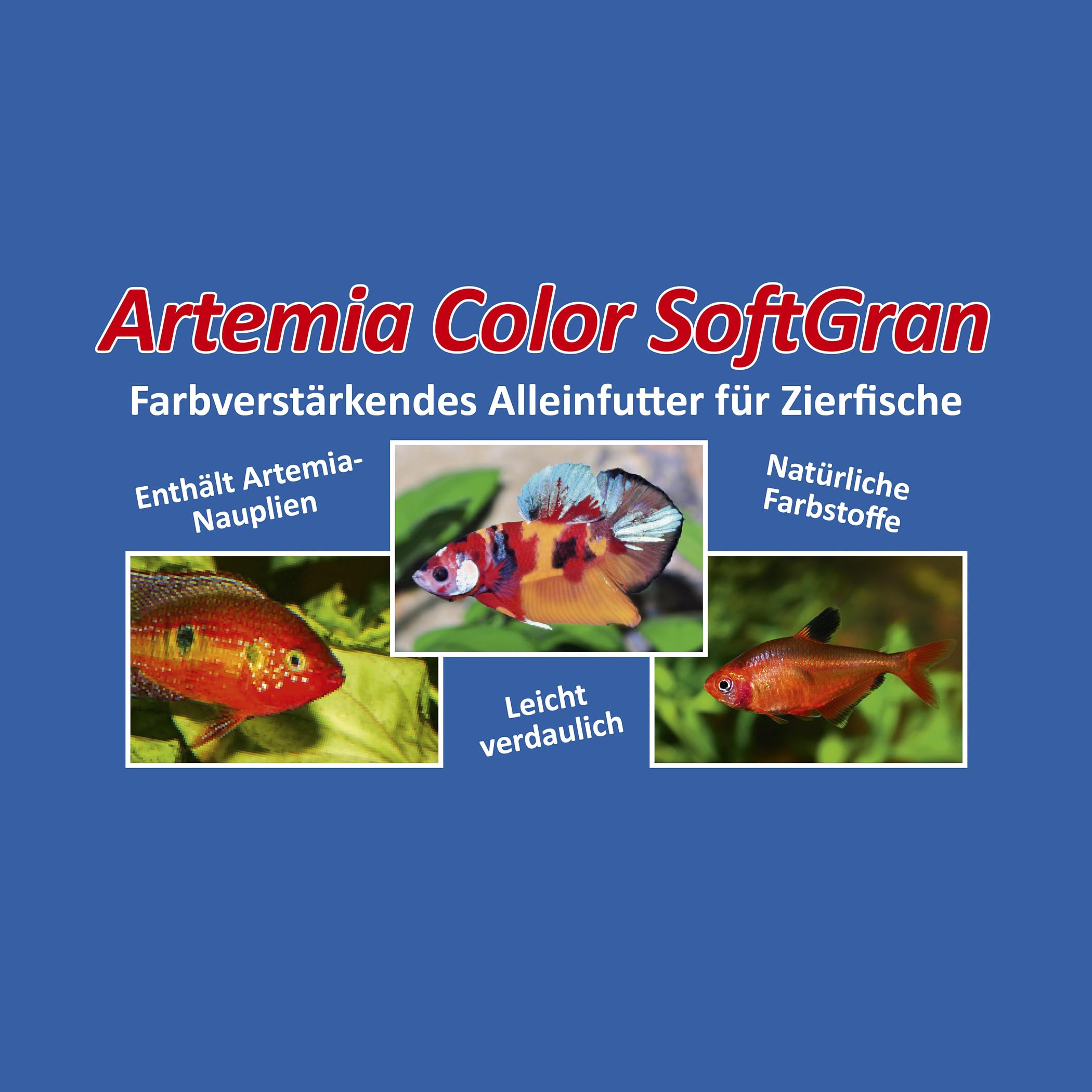 Artemia Color SoftGran, farbverstärkendes Alleinfutter für Zierfische, Soft Granulat, Farbfutter, Fischfutter
