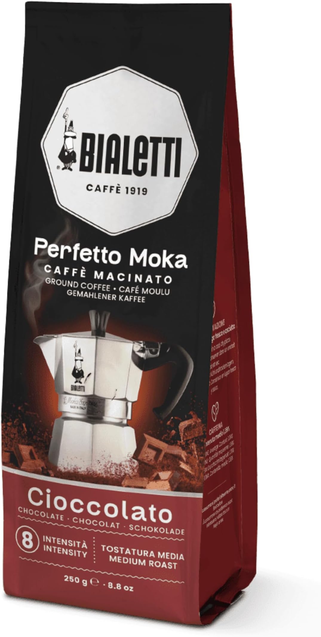 BIALETTI(ビアレッティ) Bialettiペルフェットモカ チョコラート (粉/細挽き / 250g) イタリアンコーヒー エスプレッソ用 コーヒー豆