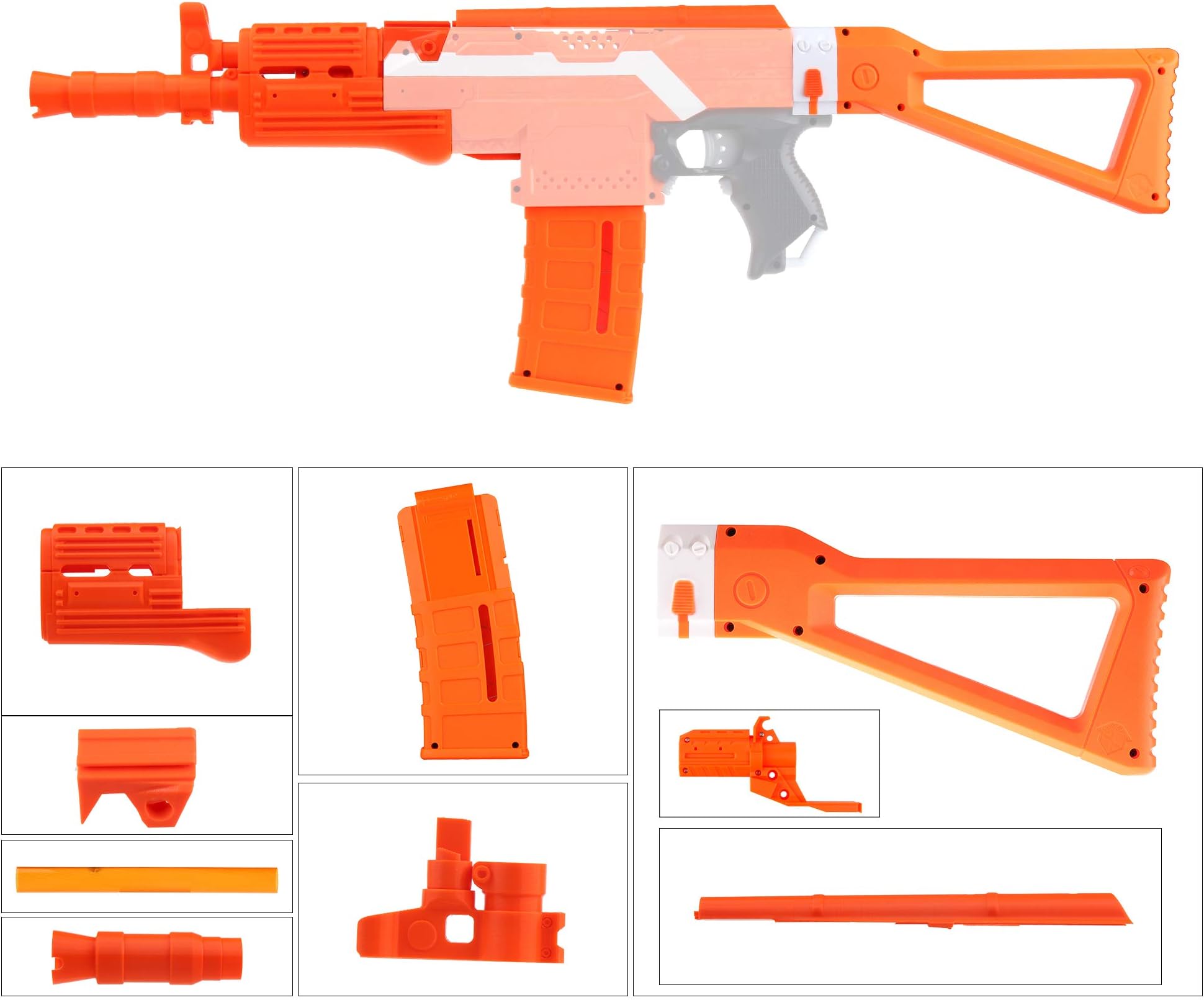 JGCWorker Mod Kit for Nerf Stryfe Blaster, AK Model Modification Toy for Outdoor Play