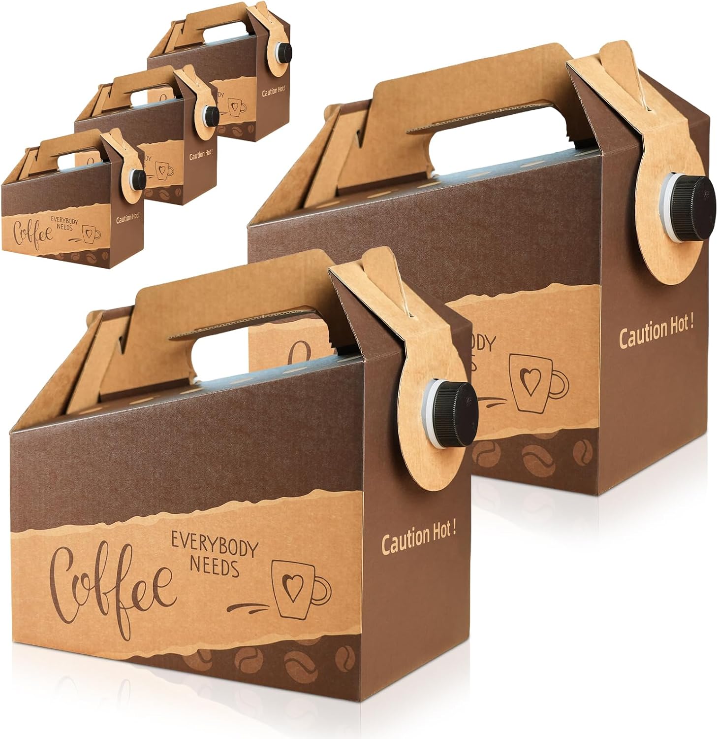 5 Pack 128oz Coffee Boxes For Catering, Coffee Boxes To Go, Disposable Coffee Dispenser, Portable Cold/Hot Beverage Dispensers For Catering, Office, Party
