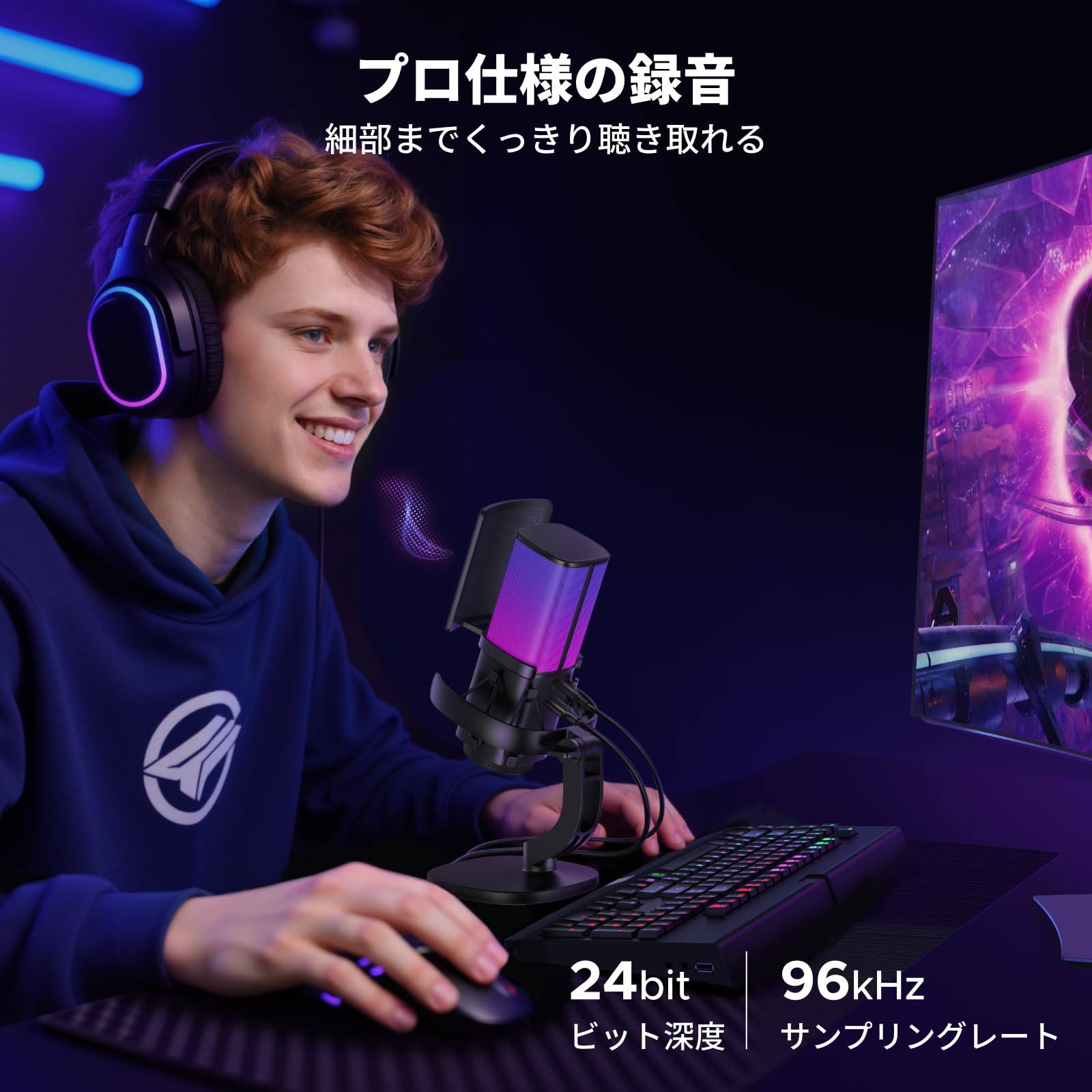Amazon.co.jp: UGREEN コンデンサーマイク ゲーミングマイク PC/卓上 
