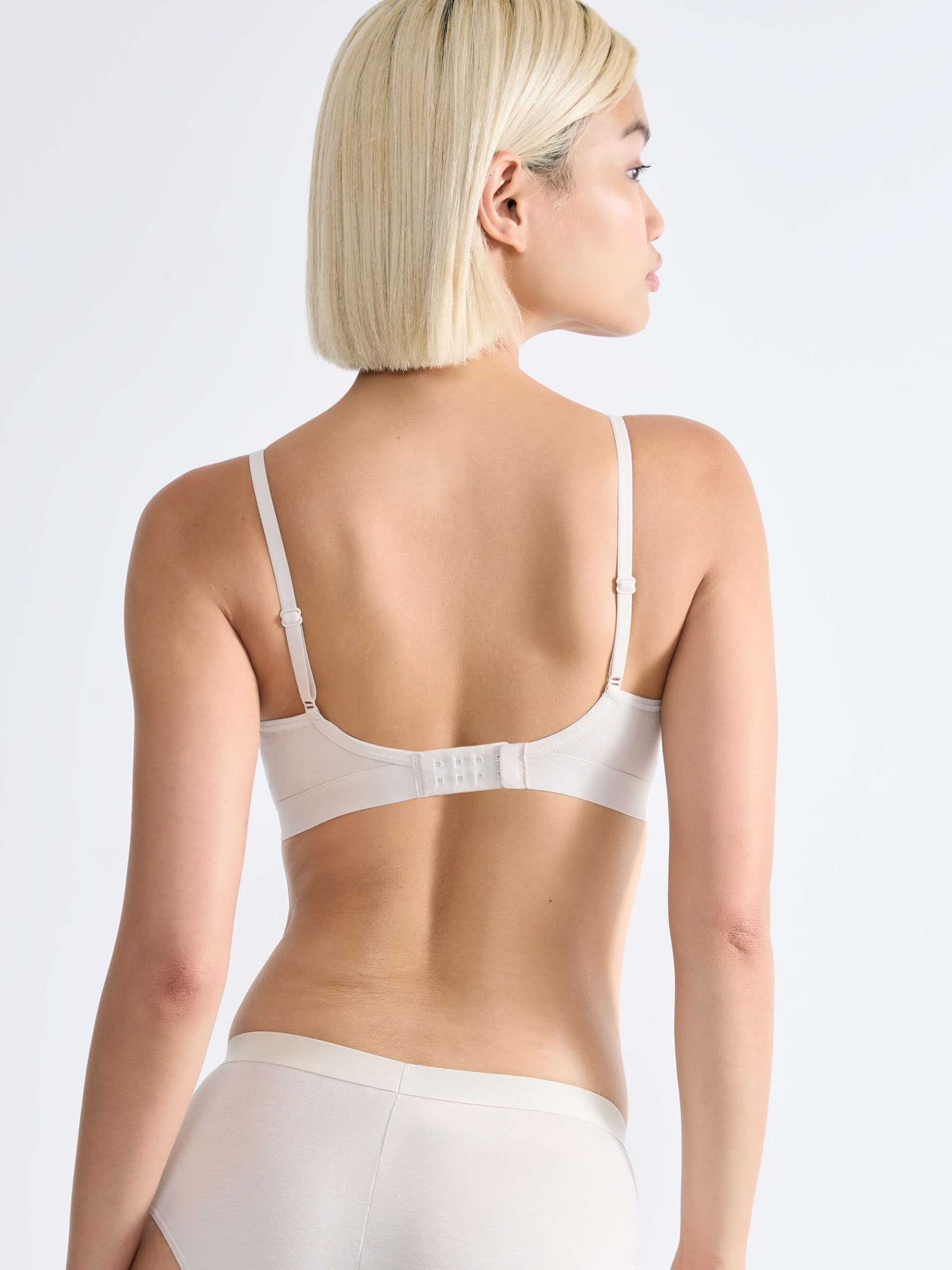 Sloggi Reggiseno da donna in cotone microfase, biancheria intima, confortevole, rimovibile, regolabile, senza cuciture, senza cuciture, senza stiratura, elasticizzato