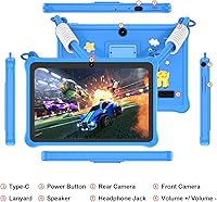 Vista 7 de PRITOM Tablet infantil de 7 pulgadas con cordón, tableta Android 13 de 32 GB con WiFi, cámara dual, educación, juegos, software para niños Azul