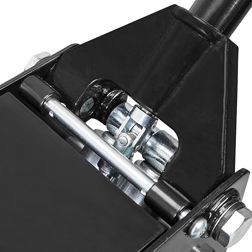 Miniatura 7 de WOLF Gato hidráulico de perfil ultra bajo de acero resistente para serviciopiso con bomba de elevación rápida de doble pistón, capacidad de 3