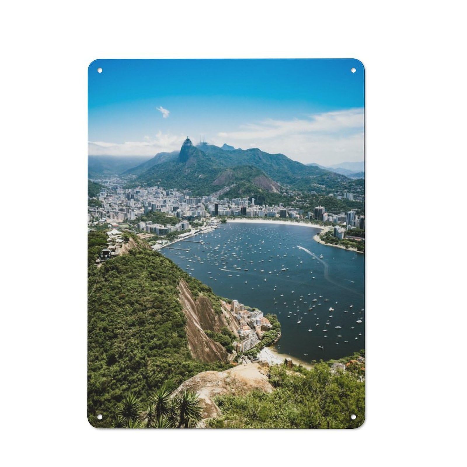 Junmoney Rio De Janeiro Industrial-Style Tin Sign 40X30cm For Pub Or Café, Suited To Pub Decor Enthusiasts