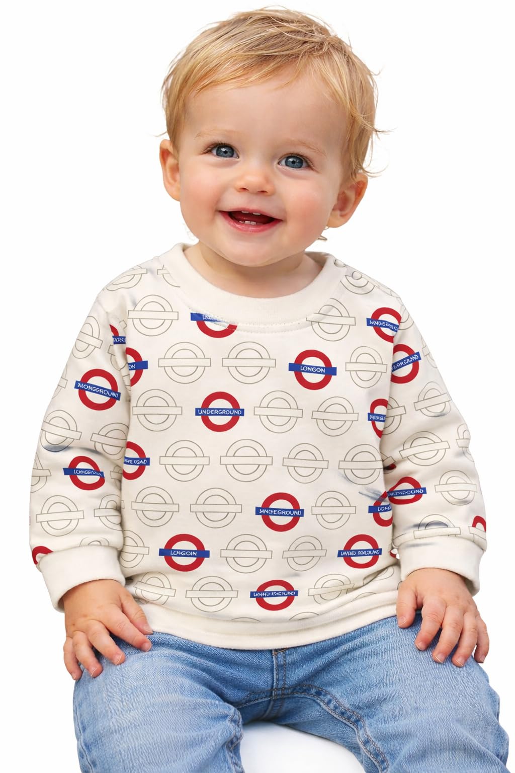 GWCC Licensed London Underground Mind the Gap Roundel Baby Sweatshirt New Limited (6-9 Months) White