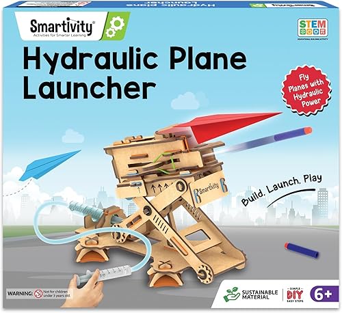 Smartivity DIY 2 en 1 papel hidráulico aviones y dardos lanzador STEM juguete para niños de 6 a 14 años, regalos de cumpleaños para niños