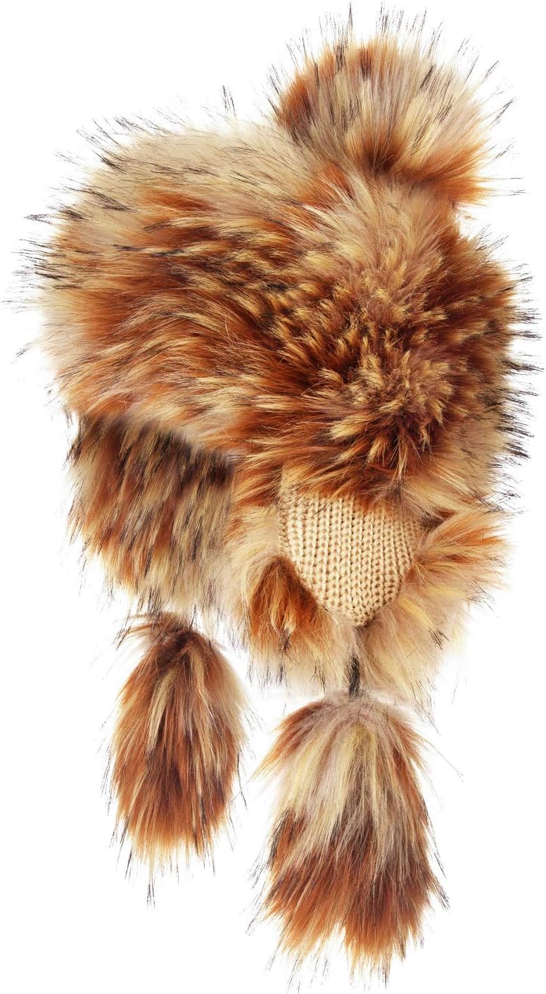 FutrzaneClassic Ear Flaps Hat - Fur Trapper Hat for Women - Winter Ushanka Hat