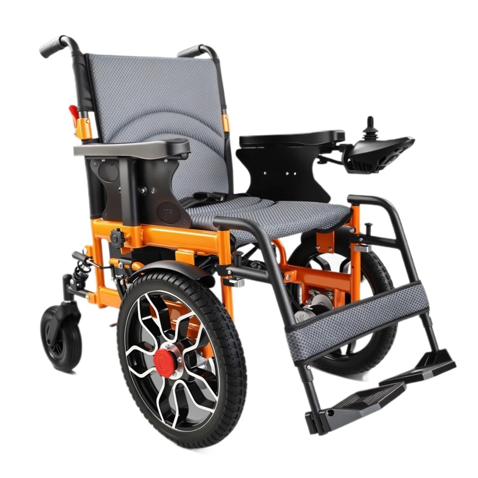 Wysokowydajny Elektryczny Wózek Inwalidzki Ze Składanym Udźwigiem Do 150 Kg, Silnikiem 500 W, Zasięgiem 20 Km, Oponami Terenowymi 40 Cm Wygodna Płynna Mobilność