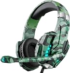 Docooler Casque de jeu avec Microphone, casque de jeu sur oreille avec 40mm HiFi Des chauffeurs, 120° Mic réglable, Coussins d'oreille en mousse de mémoire pour PC Console mobile pour ordinateur portable (jaune)