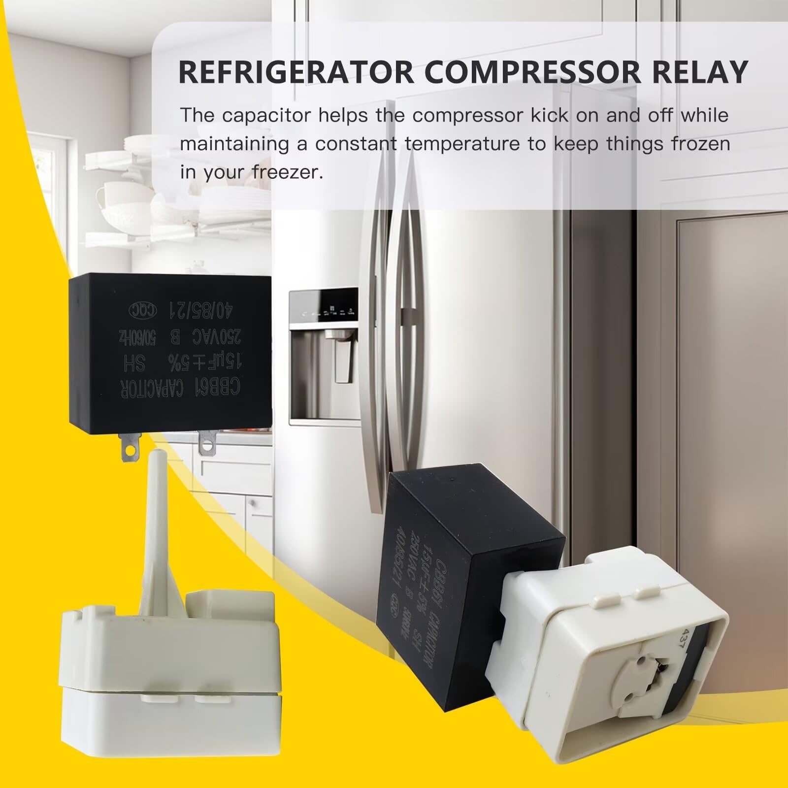 Amazon.com: 2x W10613606 Refrigerator Compressor Start Relay and