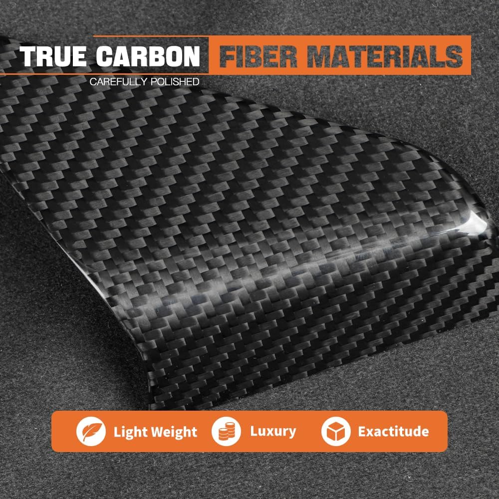 JSWAN Carbon Fiber Inner Door A Pillar Trim Cover For 11th Gen Civic Type r FL5 TypeR (2022 to now) Front Window Inner A-Pillar Triangular Panel Sticker Interior Accessories (Glossy carbon)