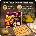Sakas Traditions Alphonso Mango Burfi 200g | Authentic Mango Mithai with Soft Melt-in-Mouth Texture | Made with Alphonso Pulp | No Added Colors or Preservatives | Festive Gift Pack | Since 1993 gallery image