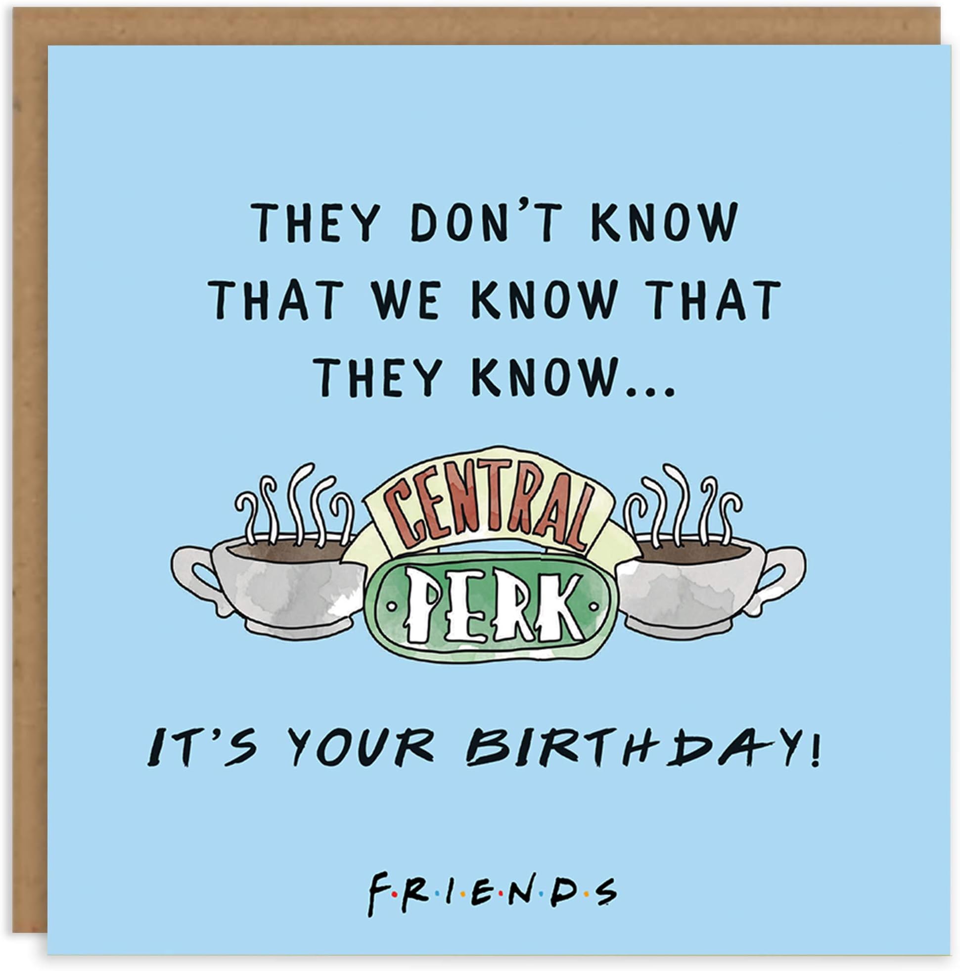Cardology - Funny Friends Birthday Card | Birthday Cards For Him or Her | Officially Licensed Friends TV Show Merchandise