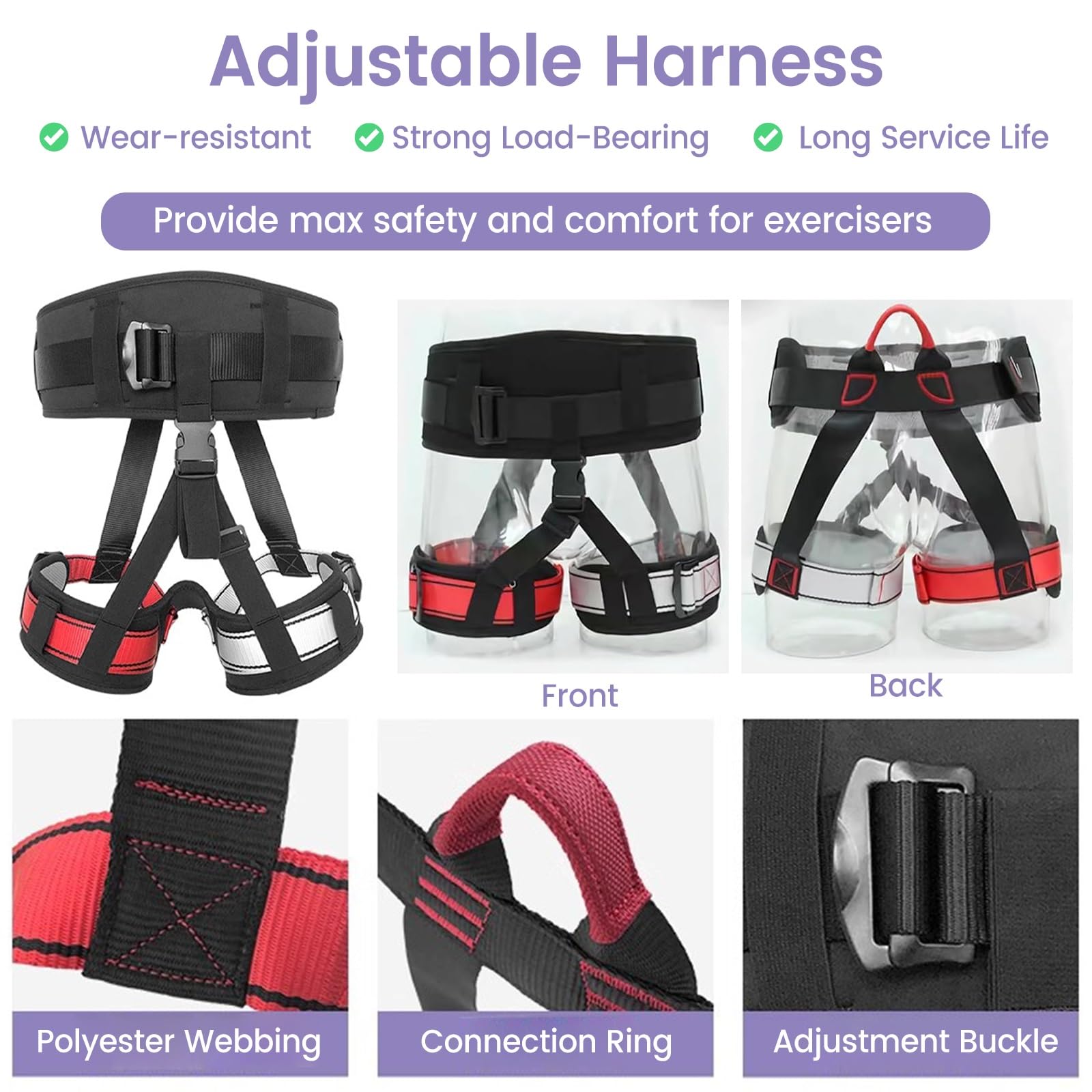 corde elastiche per yoga Fascia Elastica Elastica, Girevole A 360° Trampolino Elastico Da Fitness Con Corda Elastica, Supporta Pesi Di 50 - 100 Kg, Fitness Elastico Per Danza, Fitness, Yoga(WEIGHT CLA