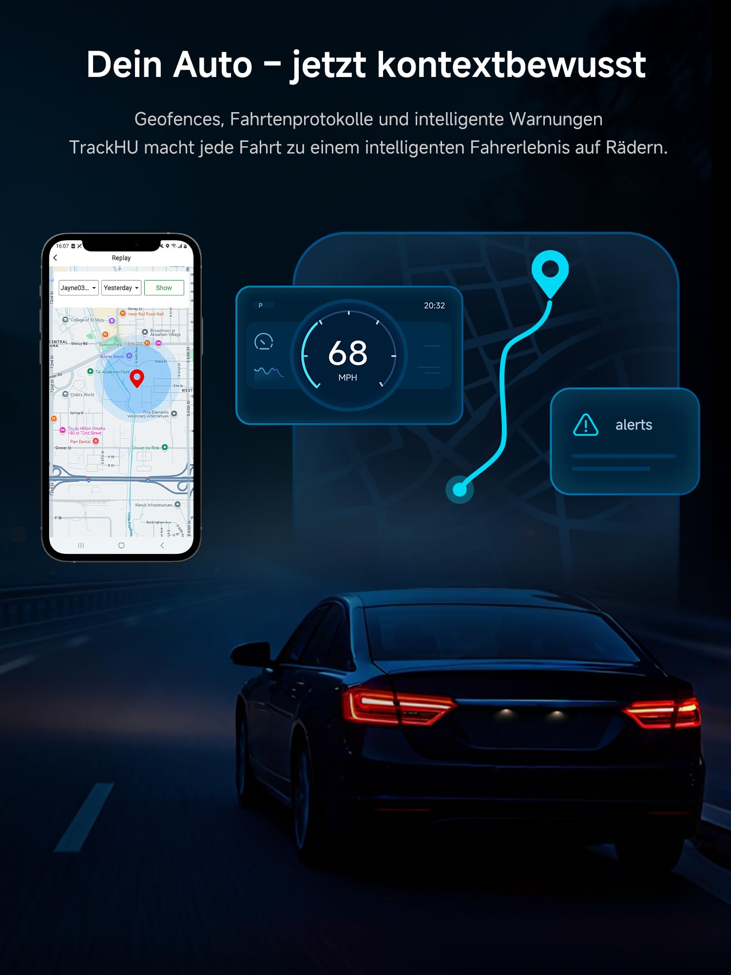 Adattatore CarPlay Wireless 4+64GB AI Box Android Auto con Navigazione GPS | 4G LTE, Drivechat Ai voce, display diviso, navigazione GPS, doppio WiFi e Bluetooth, blocco Bluetooth, TrackHU