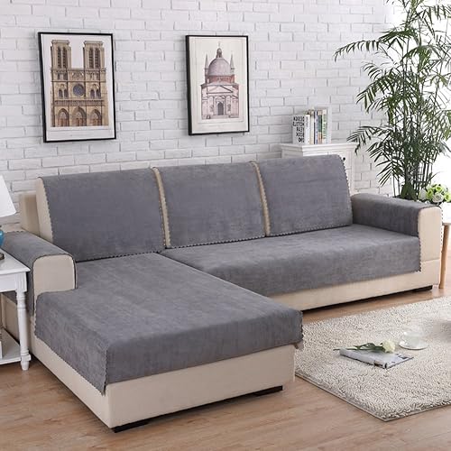 DW&HX Funda de sofá impermeable antideslizante para perros y mascotas, resistente al agua, resistente a las manchas, funda de sofá de varios