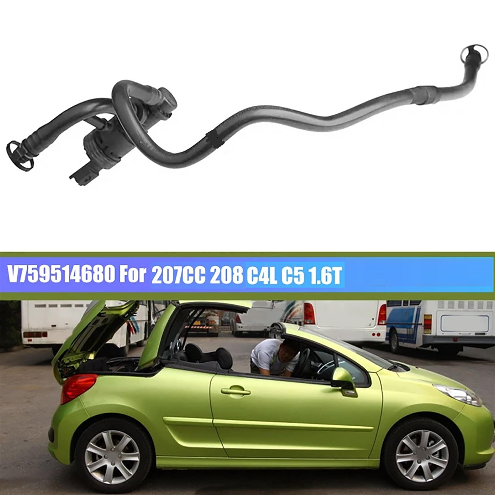 V759514680 Système d'émission de voiture de rechange en plastique Acide magnétique Ajustement facile pour vannes magnétiques de canal 208 308/C4