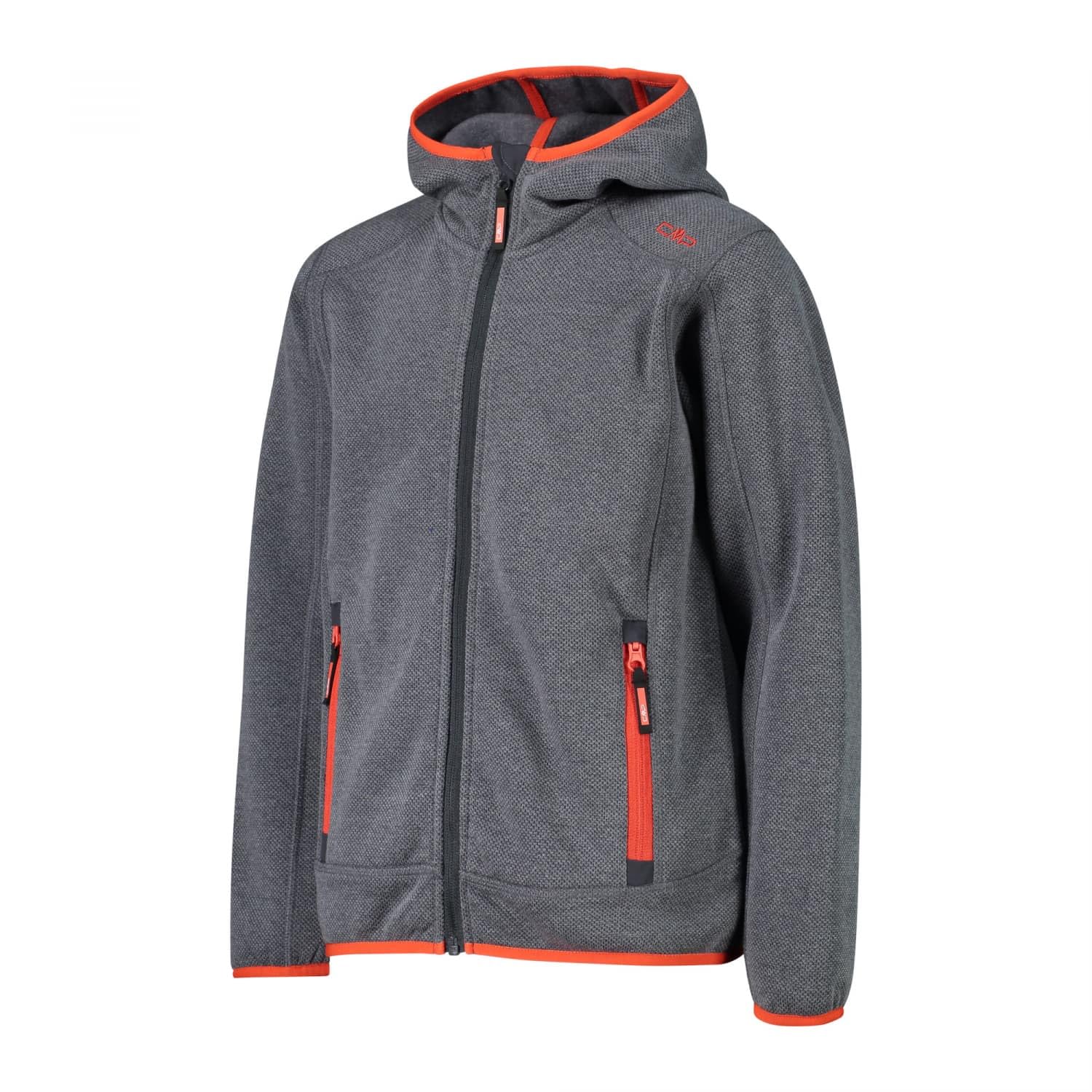 CMP Kurtka polarowa Uniseks - dzieci Dziecięca Kurtka Z Knit-tech Ze Stałym Kapturem - 3h60844